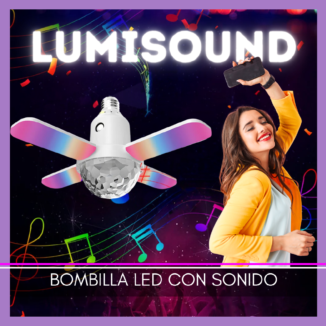 ¡EXCLUSIVO! PARLANTE BLUETOOTH CON BOMBILLA INTEGRADA LUMISOUND